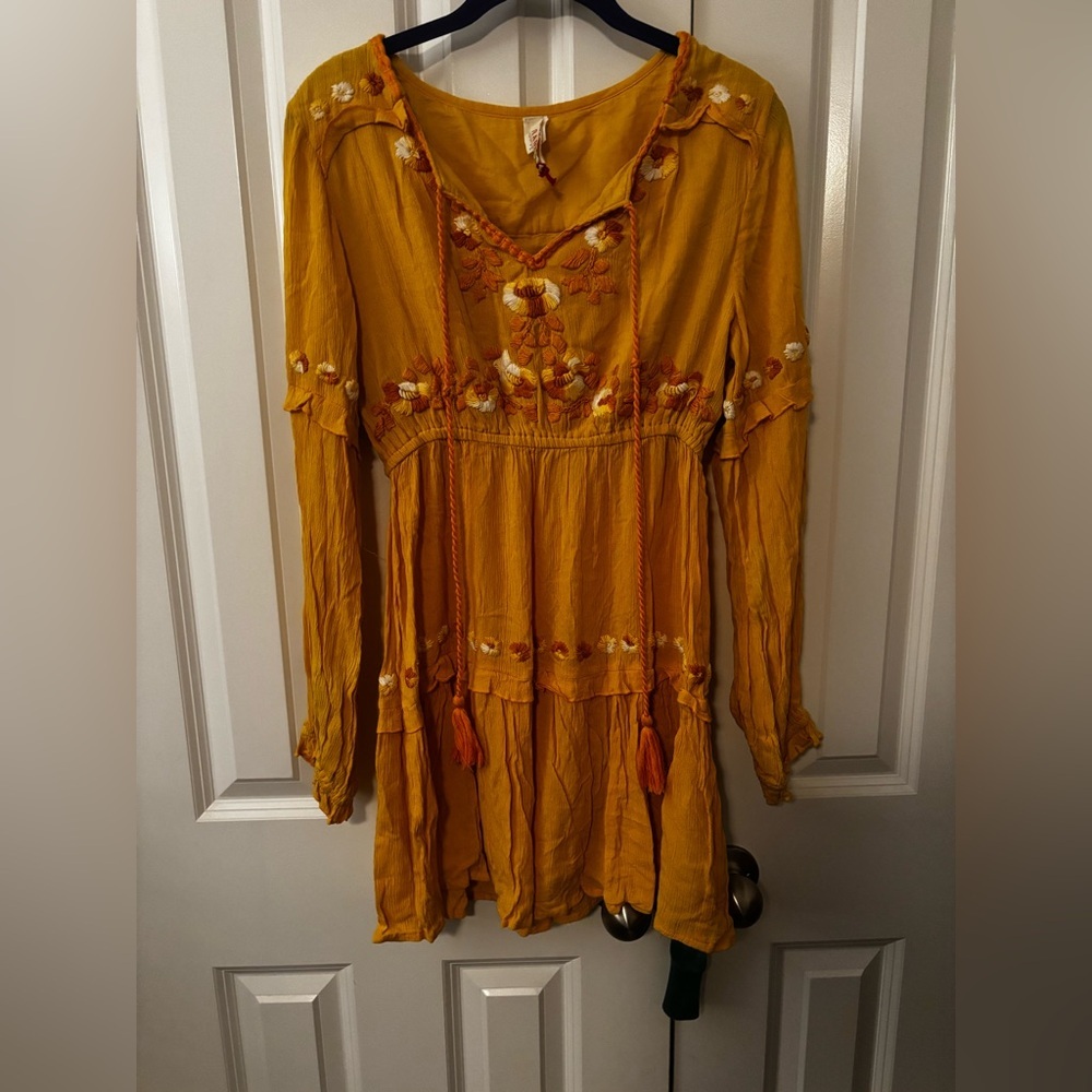 RAGA Sorrento Short mini Dress Yellow Boho small A00307